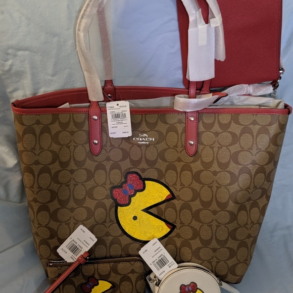 🌟Sold 🌟Coach NWT Pac-Man X Coach Tote Bundle!! - Picture 3 of 8